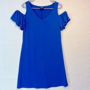 Cold Shoulder Dress , Medium, gorgeous royal blue 
Excellent Condition